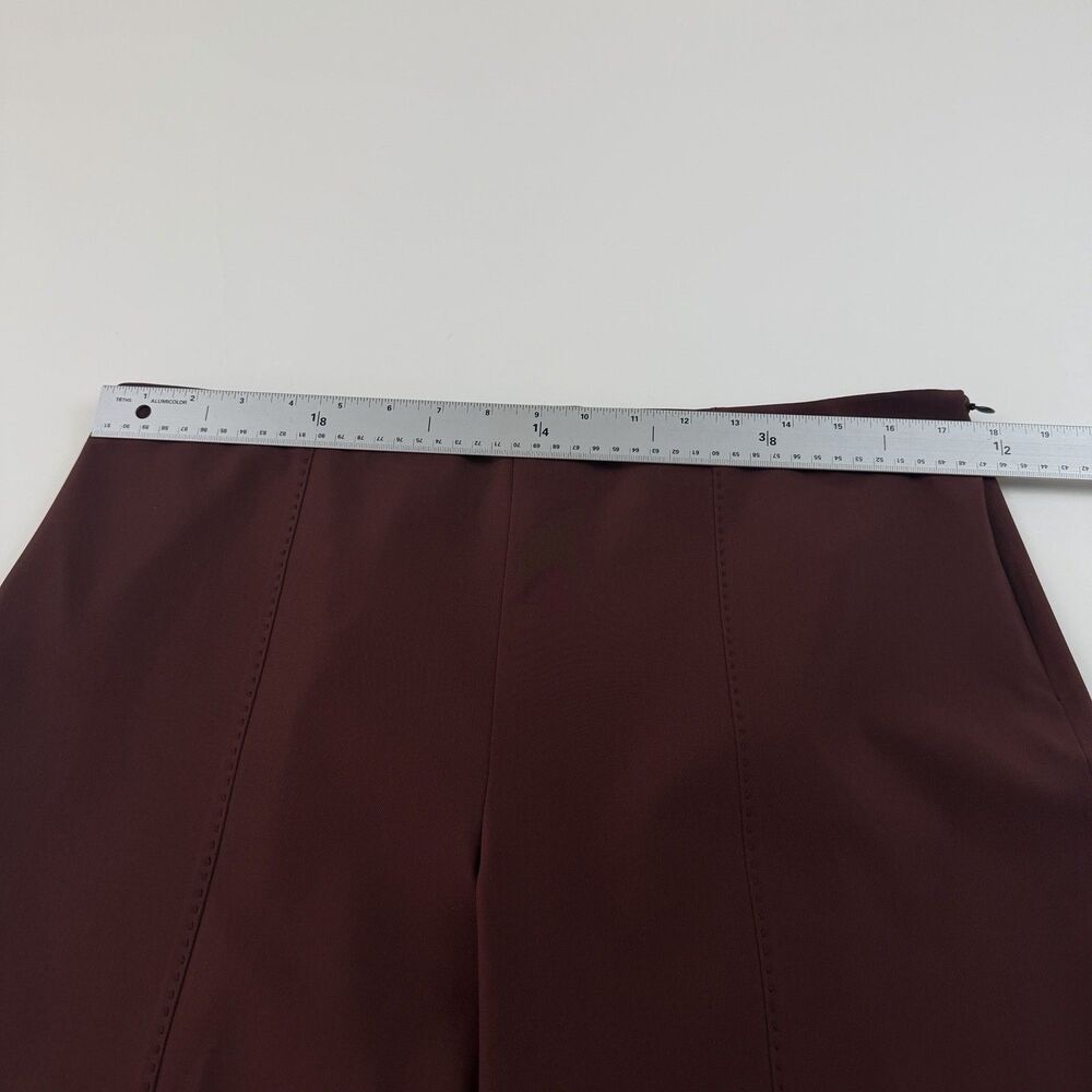 THE ROW Rust Brown Pants 14 Stretch Woven Tapered Leg Front Seam Modern Office - Picture 9 of 15